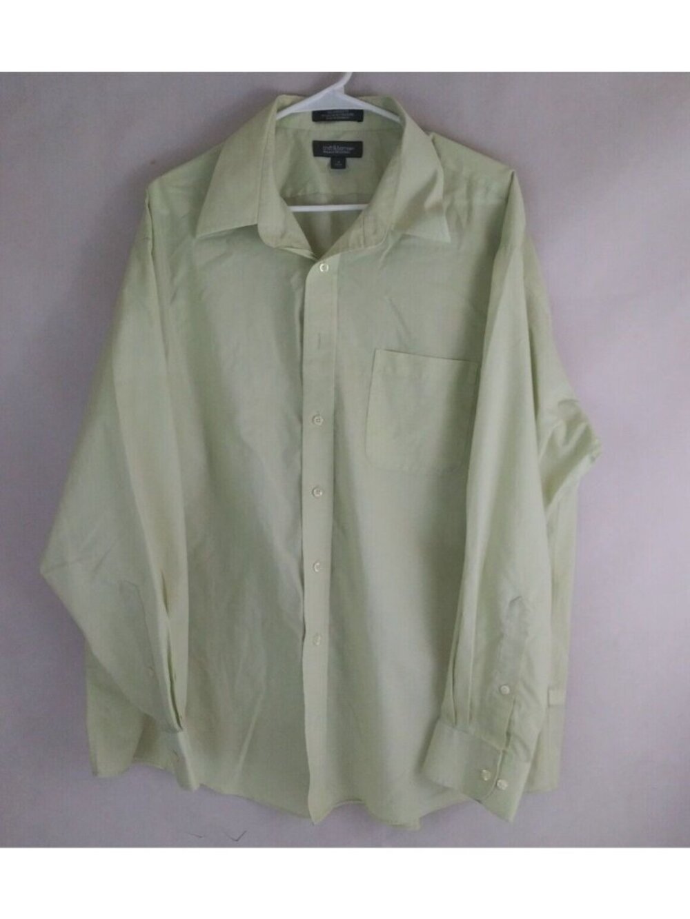 Croft & Barrow Wrinkle Resistant Men's Greenish Yellow Casual Shirt Size 2XL